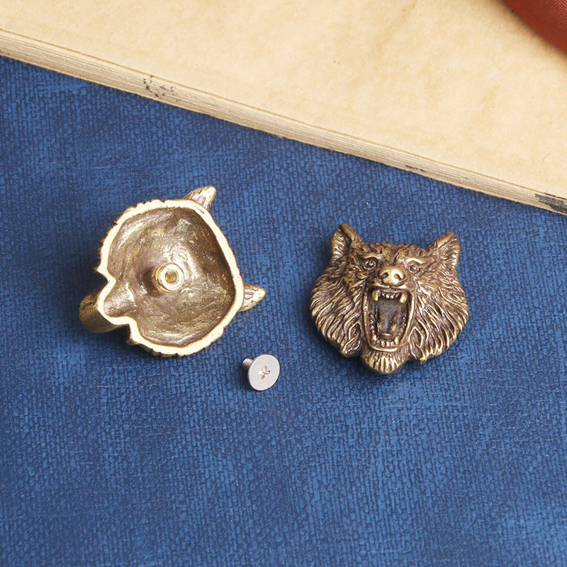Wolf Jewelry & Watches Tampa Reviews - 2 buah Vintage ukiran kepala serigala