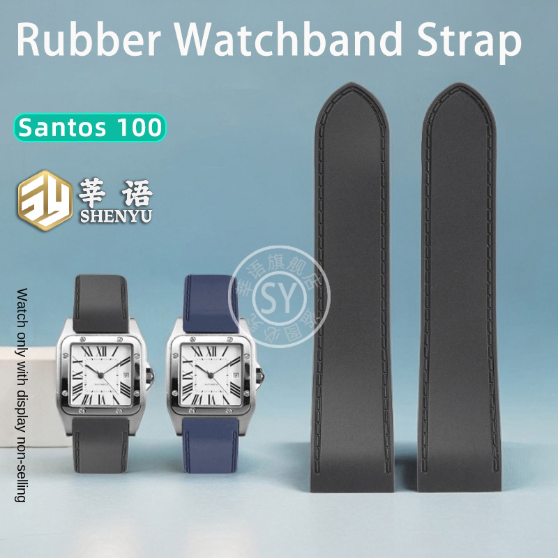 Cartier Watch Santos - Shenyu tali jam tangan karet untuk