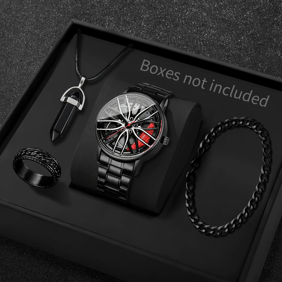 Jewelry Box Watches Bracelets - 4 Buah/Set Jam Tangan Olahraga Pria