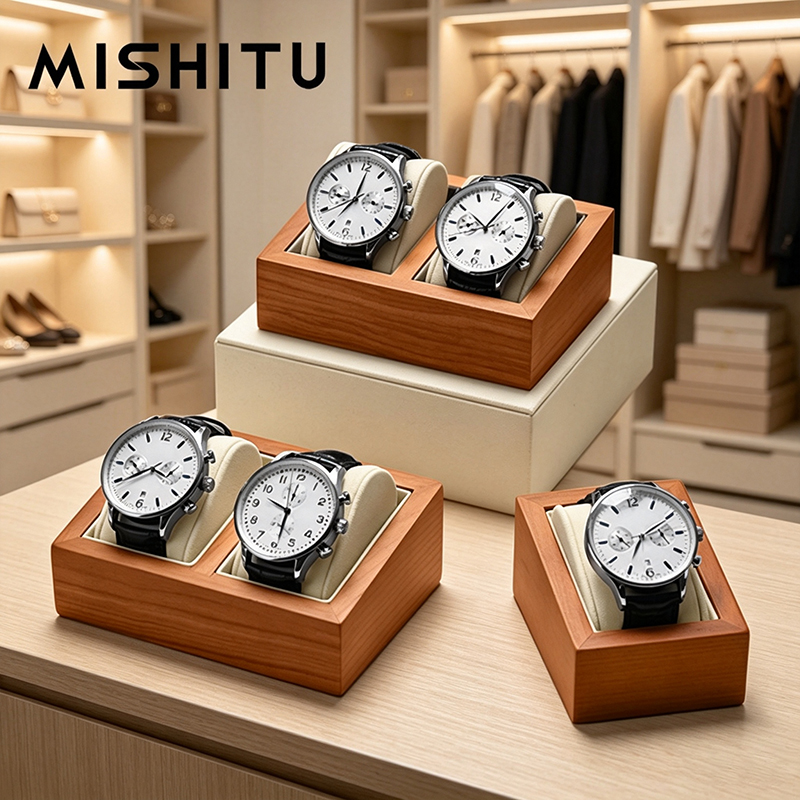 Jewelry Box With Watches - MISHITU Kotak Penyimpanan Jam Tangan Kayu