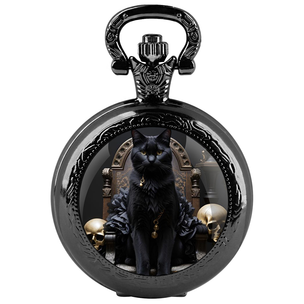 King'S Jewelry Watches - Kalung Jam Saku Kuarsa Kucing Raja