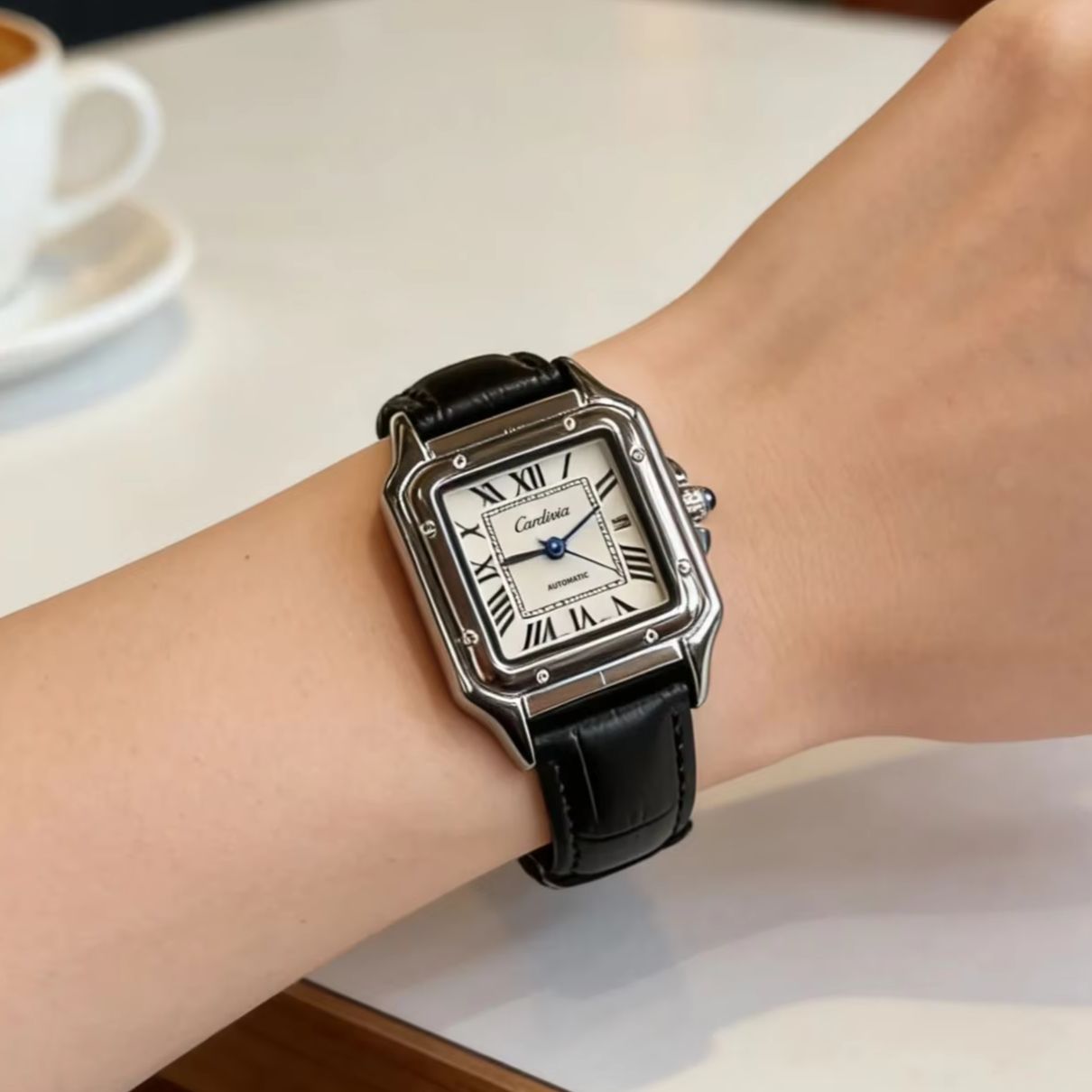 Cartier Watch Santos - Jam Tangan Kuarsa Wanita Retro Square