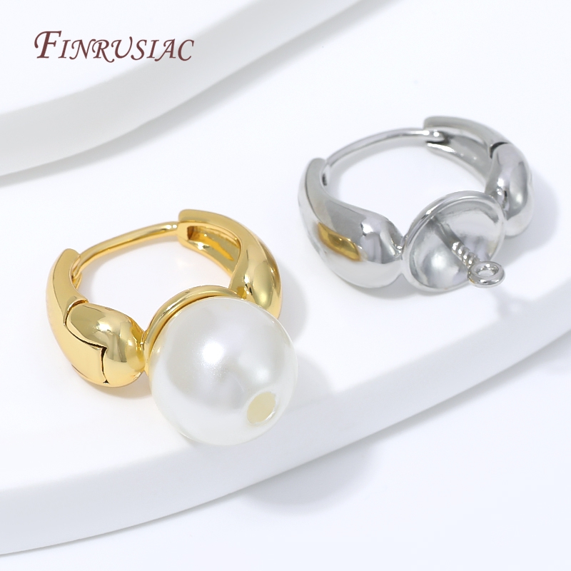 Drop Earrings - Kancing Anting Huggie Berlapis Emas 18K