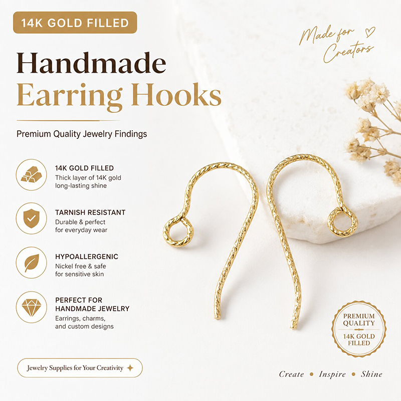 Drop Earrings - Kawat Anting Mikro Berkilau 14K Gold