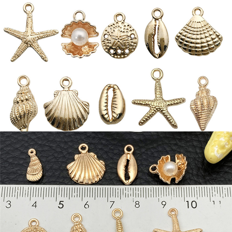 Drop Earrings - 30 pcs Manik-manik Bintang Laut Logam