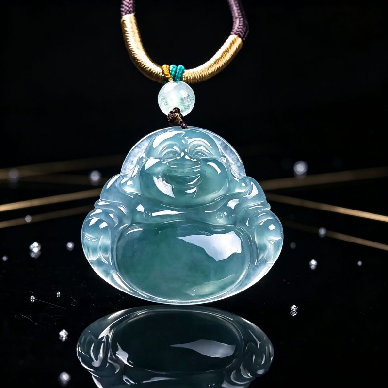 Jewelry & Watches Bench - Liontin Buddha Air Biru Giok Zamrud