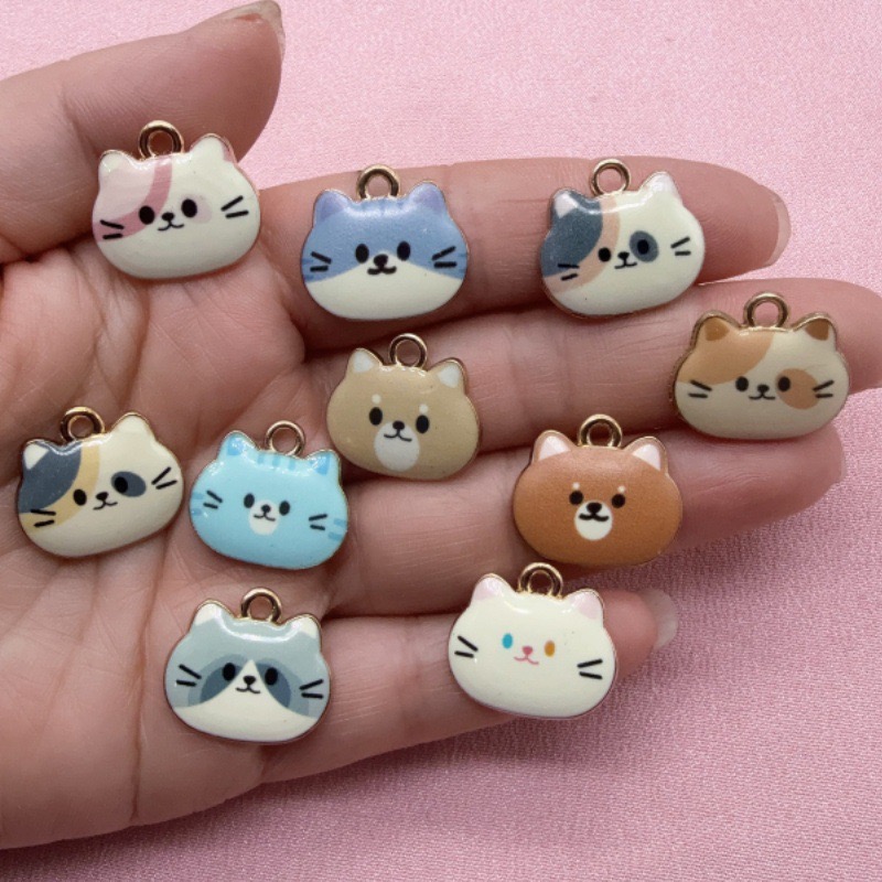 Drop Earrings - 12 Buah Liontin Minyak Tetes Paduan