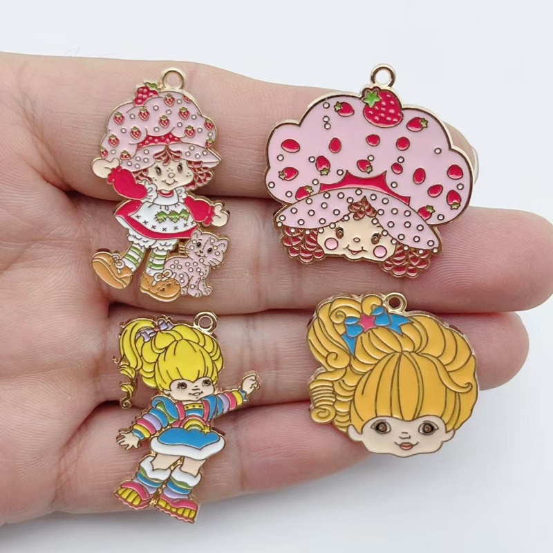 Drop Earrings - 10 Buah Perhiasan Logam Enamel Gadis