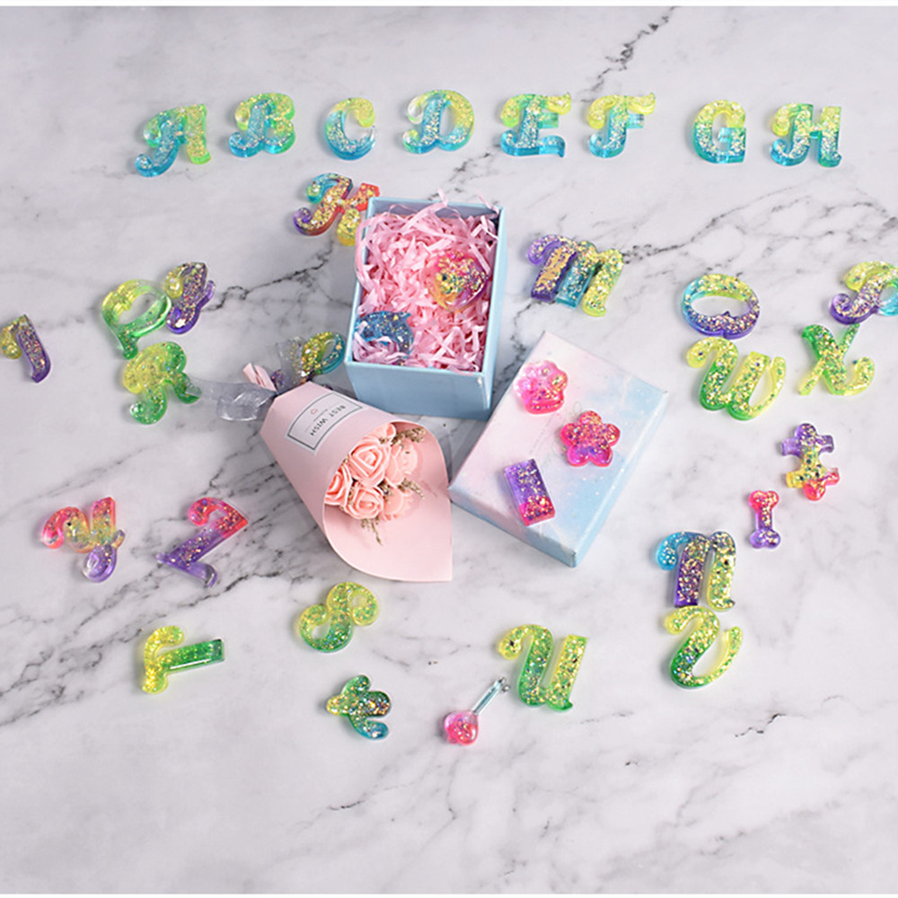 Alfabet epoksi Resin silikon c - Jewelry Quotes ulasan dan harga
