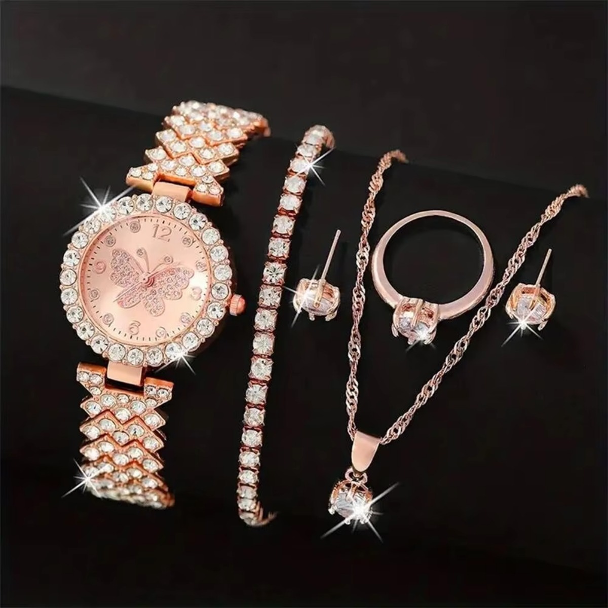 6 Buah/Set Jam Tangan Kuarsa W - Jewelry Box Watches Bracelets ulasan dan harga