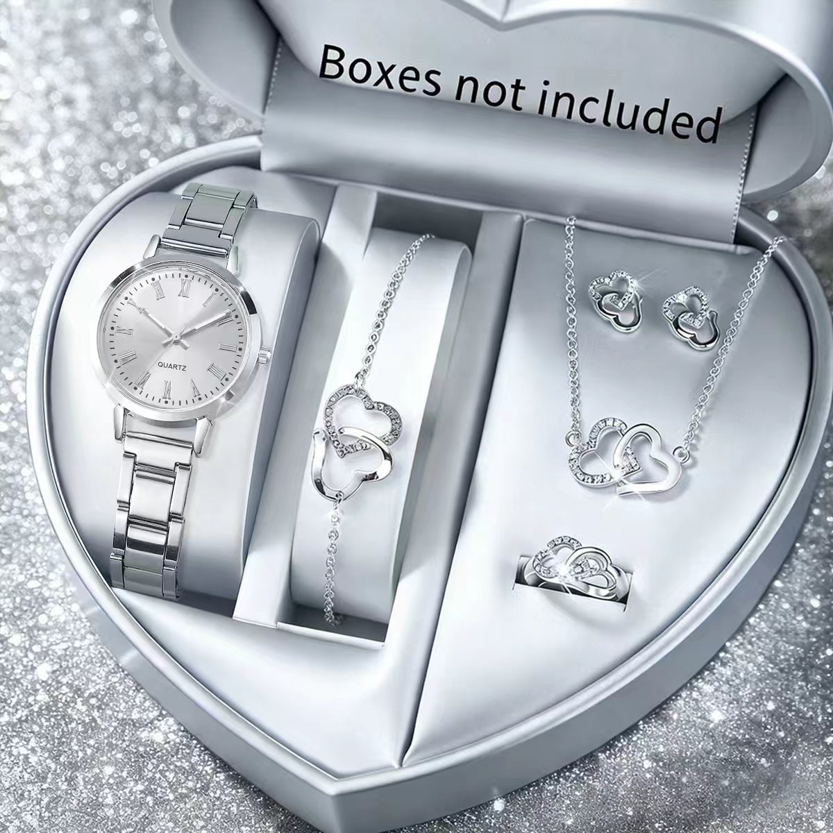 6 Buah Jam Tangan Kuarsa Wanit - Jewelry Box Watches Bracelets ulasan dan harga
