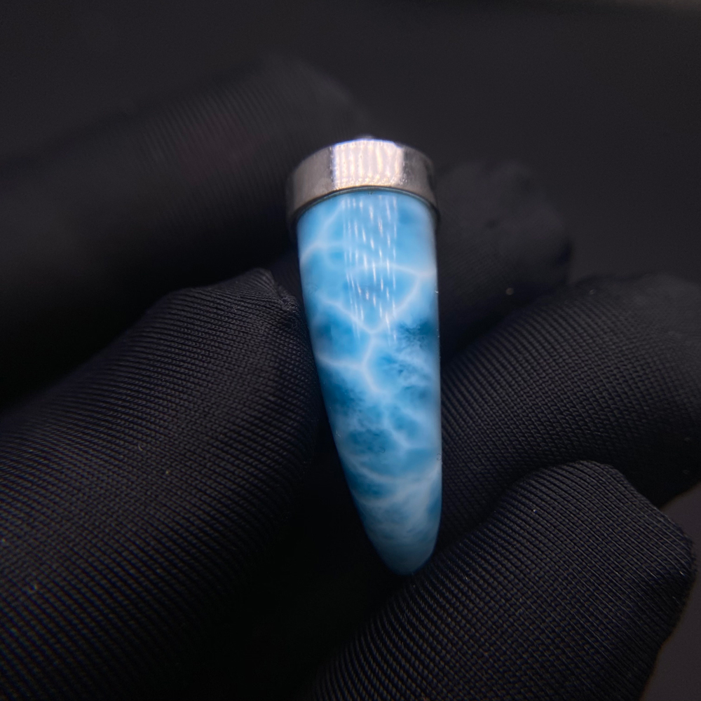 Liontin Larimar Biru Alami Tre - Wolf Jewelry & Watches Tampa Reviews ulasan dan harga