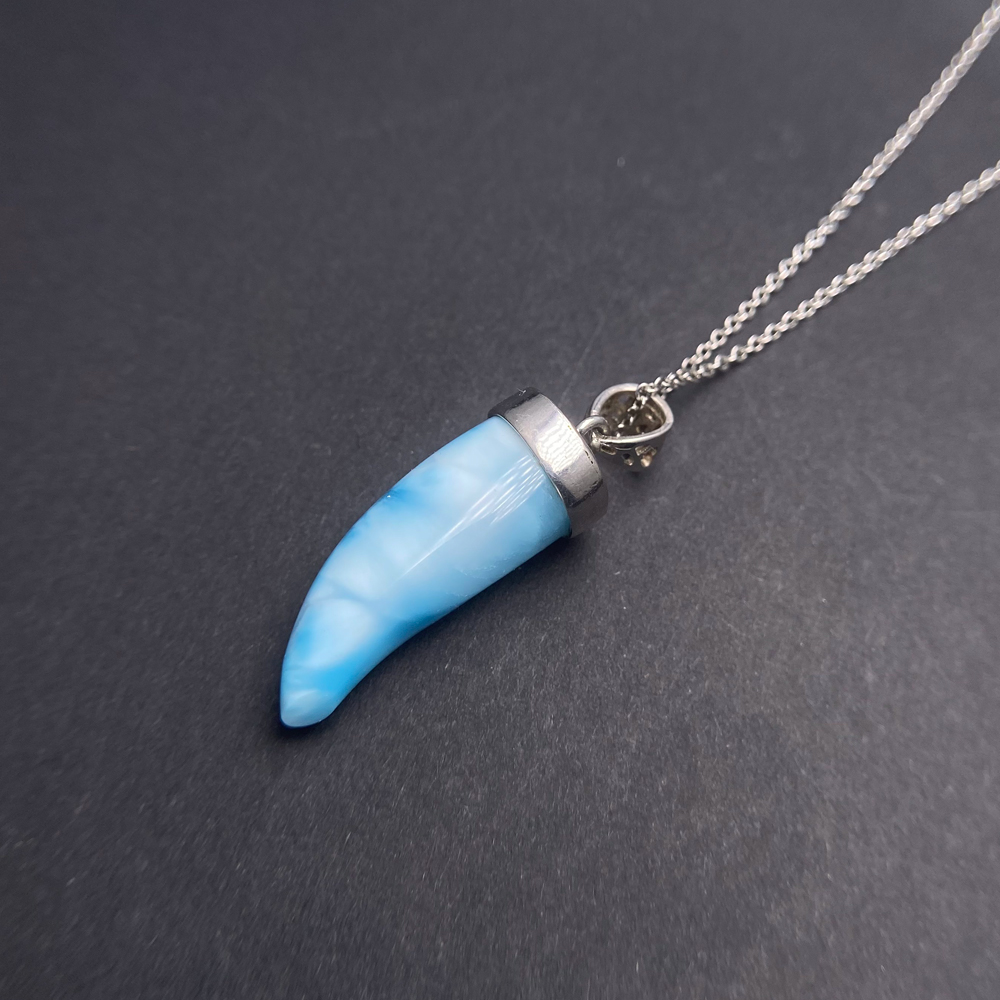 Liontin Larimar Biru Alami Tre - Wolf Jewelry & Watches Tampa Reviews ulasan dan harga