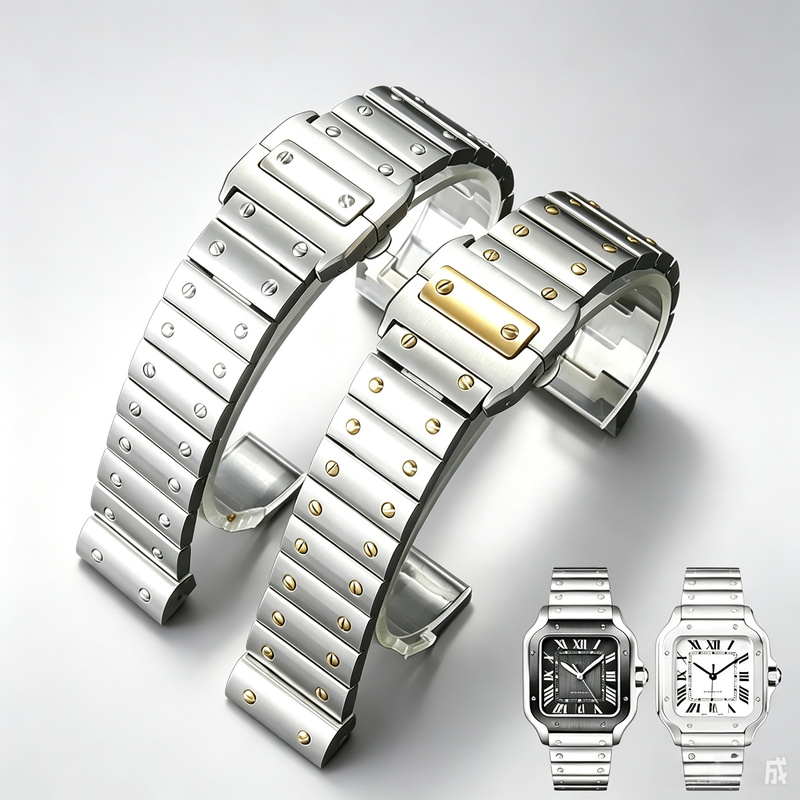 Tali Jam Tangan Baja Tahan Kar - Cartier Watch Santos ulasan dan harga