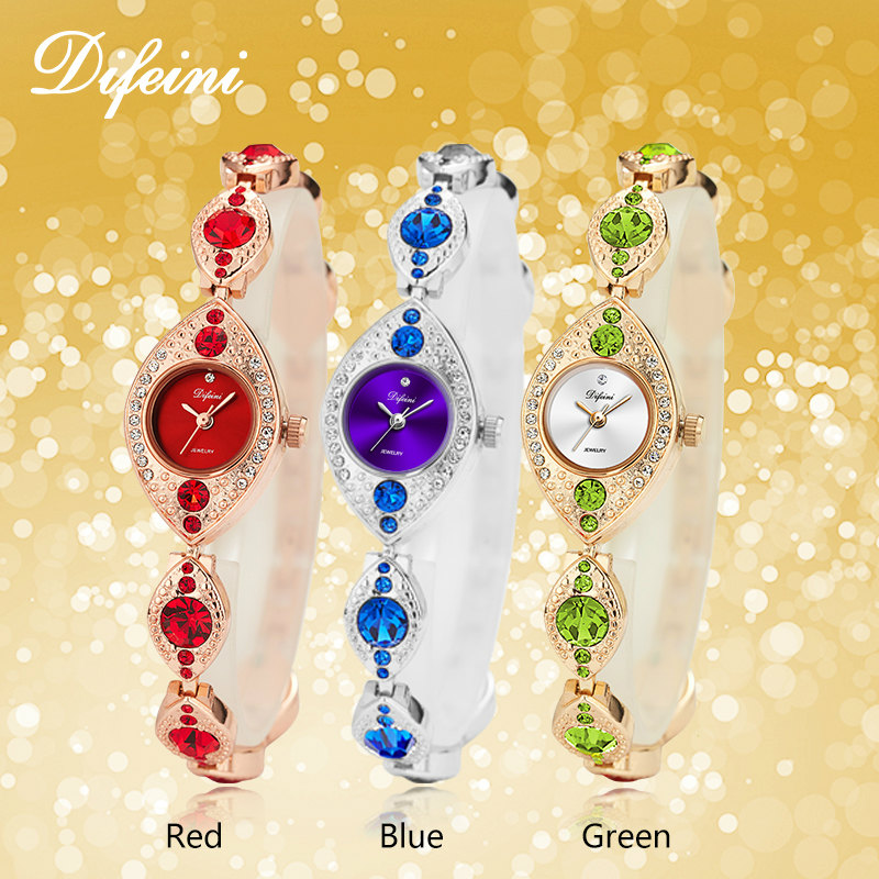 Jam Tangan Gelang Wanita Mewah - Jewelry Clasp Watches ulasan dan harga