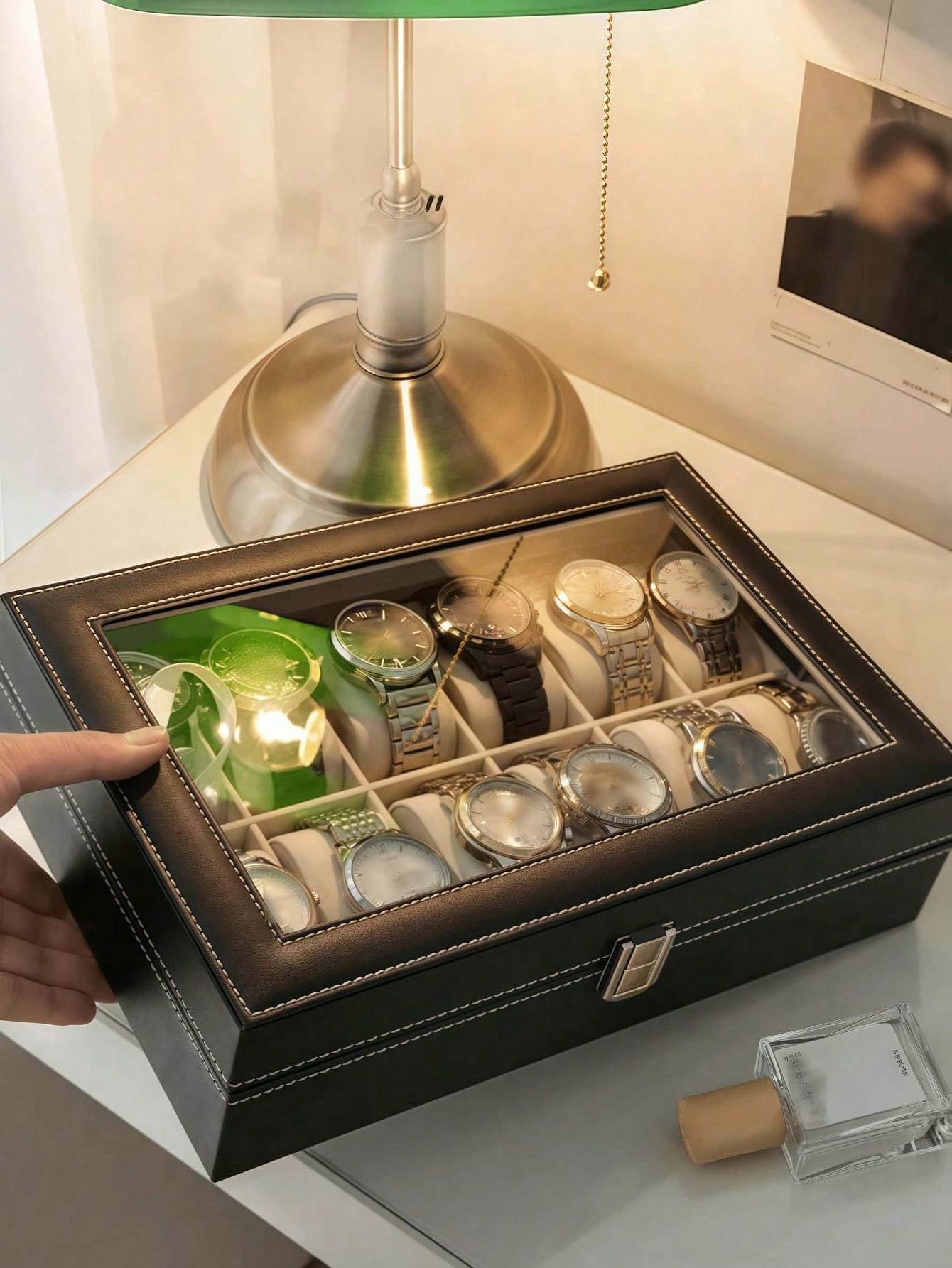 Kotak Jam Tangan Kulit dengan  - Jewelry Box Watches Bracelets ulasan dan harga