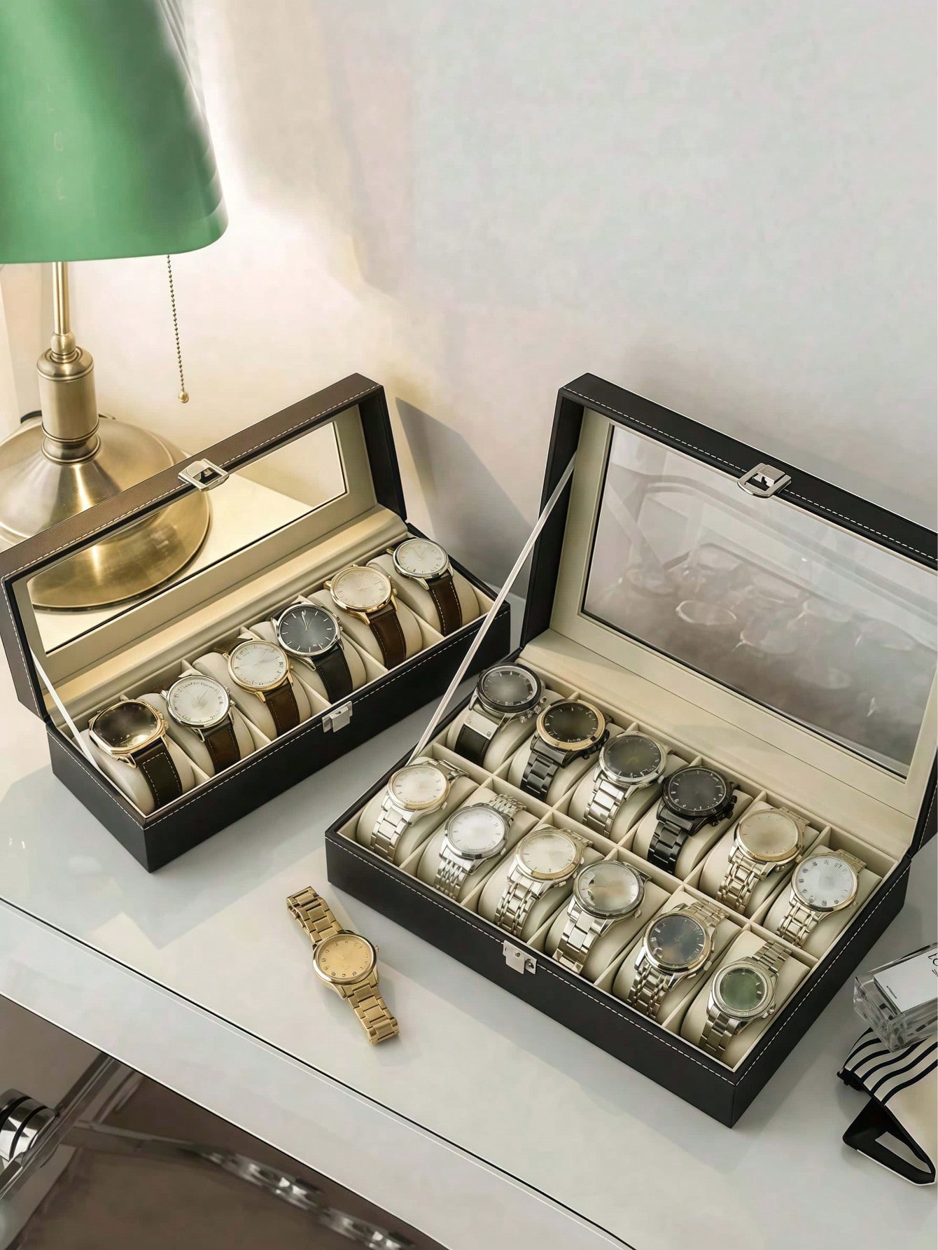 Kotak Jam Tangan Kulit dengan  - Jewelry Box Watches Bracelets ulasan dan harga