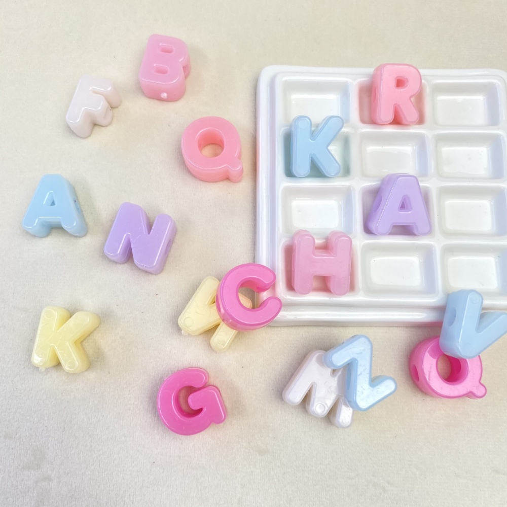 10/50/100PCS Manik-manik Huruf - Jewelry Quotes ulasan dan harga
