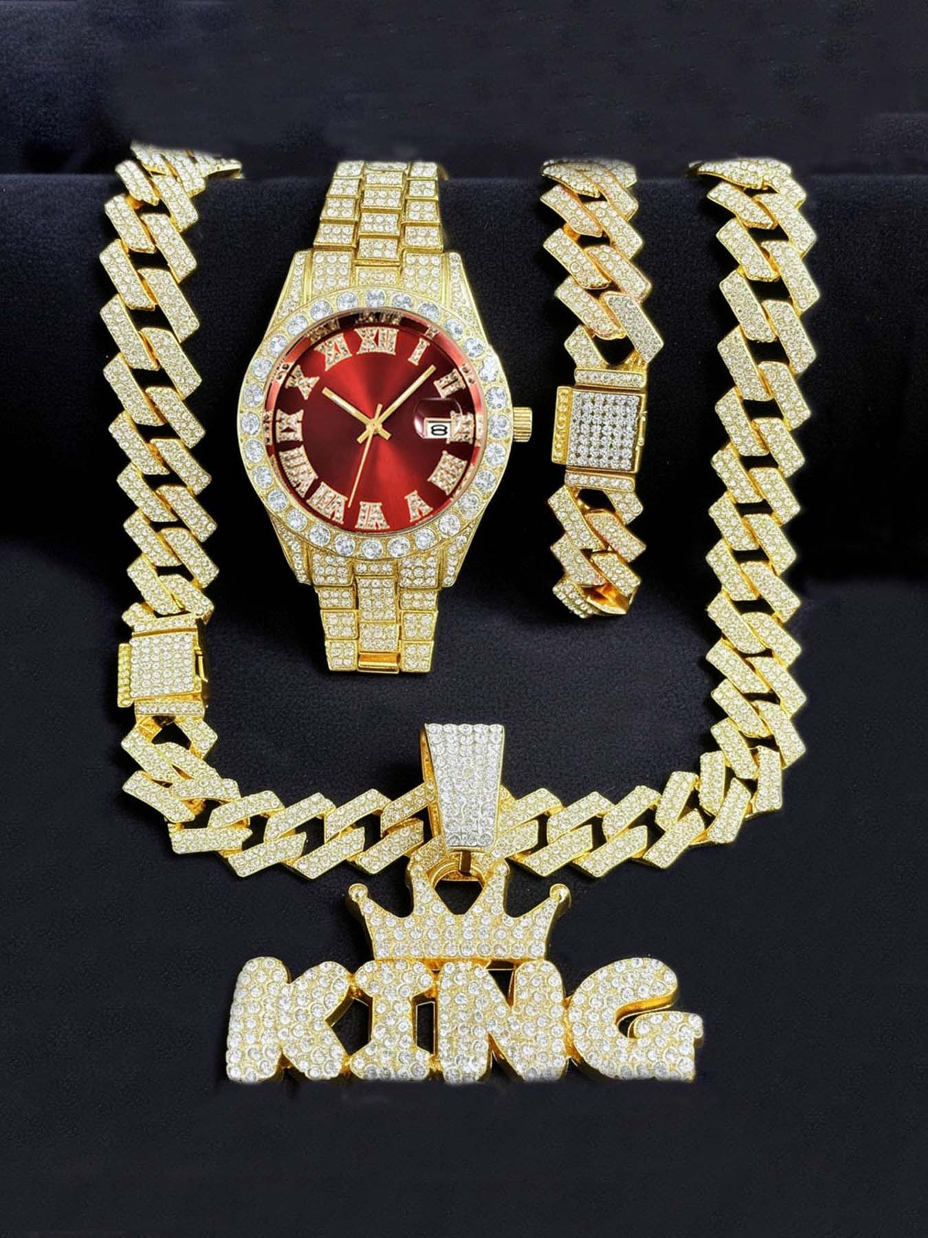 Set Perhiasan Pria Mewah: Jam  - King'S Jewelry Watches ulasan dan harga
