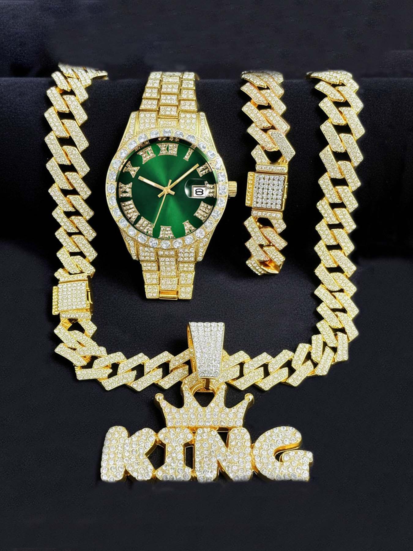 Set Perhiasan Pria Mewah: Jam  - King'S Jewelry Watches ulasan dan harga