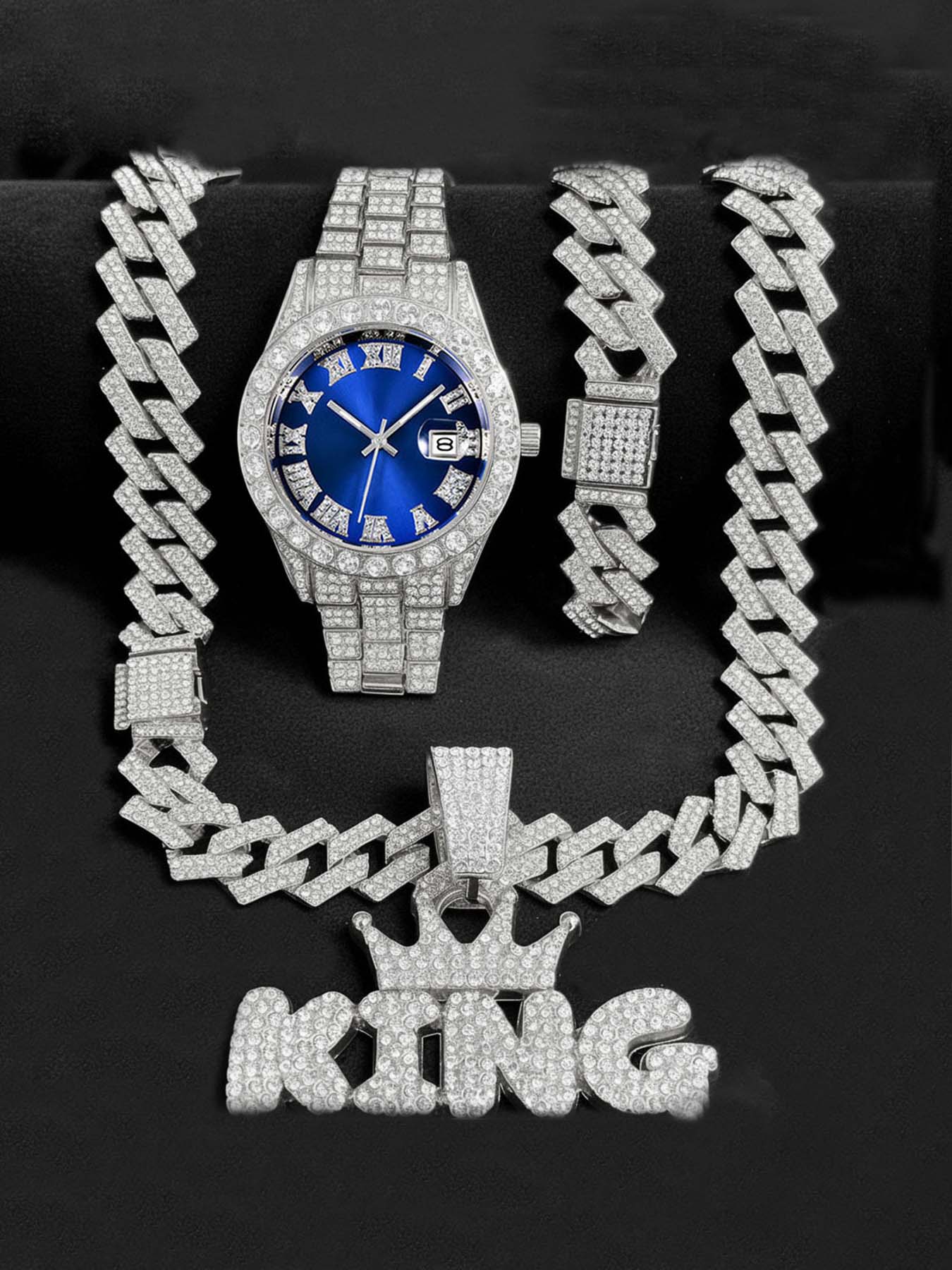 Set Perhiasan Pria Mewah: Jam  - King'S Jewelry Watches ulasan dan harga