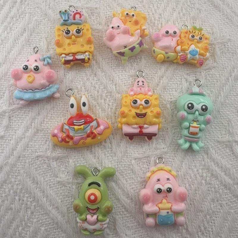 10 buah liontin resin kartun,  - Drop Earrings ulasan dan harga
