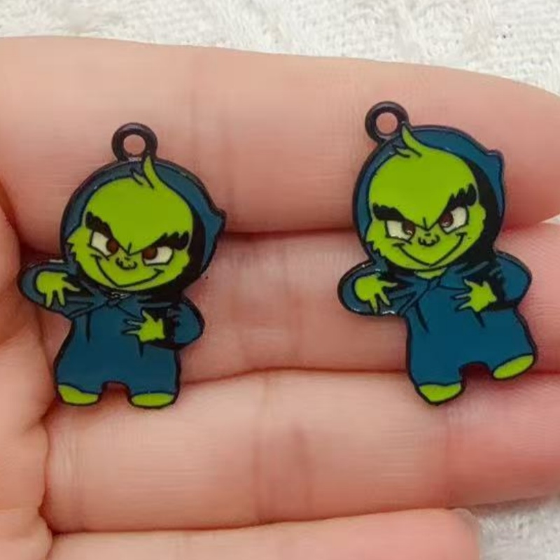 10 buah liontin Natal kartun b - Drop Earrings ulasan dan harga