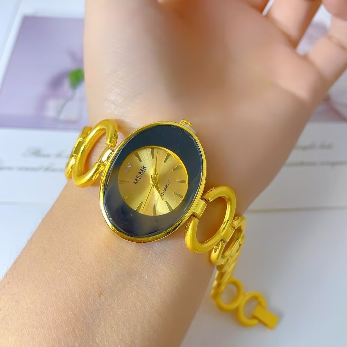 Jam Tangan Berlapis Emas 24K A - Jewelry Clasp Watches ulasan dan harga